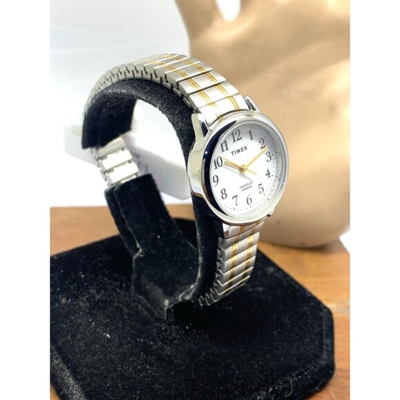 Timex Women\'s Watch TW2W52500 Quartz Indiglo White Dial Two Tone Steel 25mm main image 4